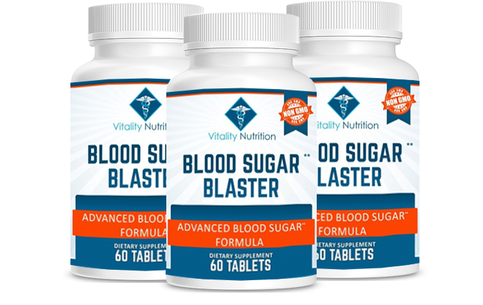 Three bottles of Blood Sugar Blaster dietary supplement