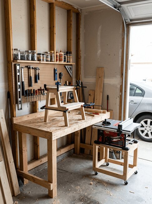 Wooden desk